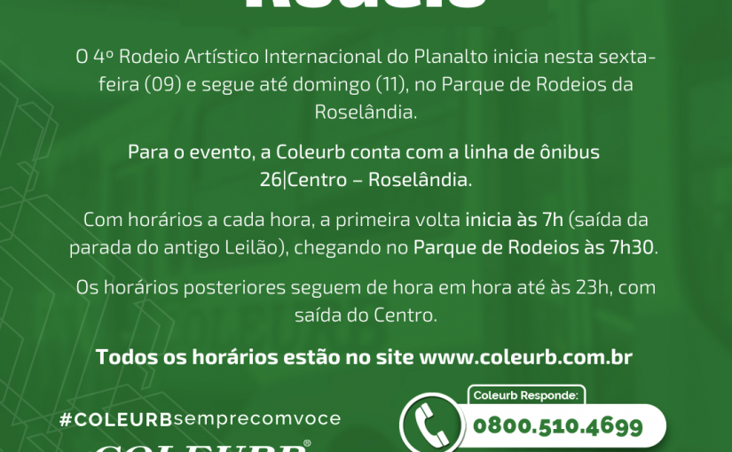 Coleurb conta com linha de ônibus para o 4º Rodeio Artístico Internacional do Planalto